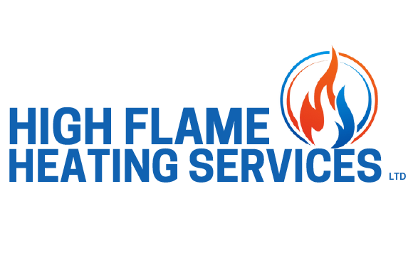 the logo for High Flame Heating Services